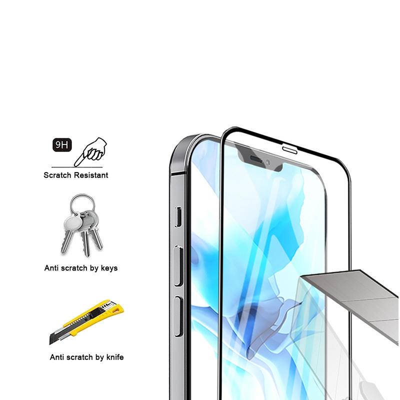 Pelindung Layar Tempered Glass 3D 9H Untuk iPhone 11 12 13 Pro MAX Mini 6 6s 7 8 Plus SE 2020 2022 SE3