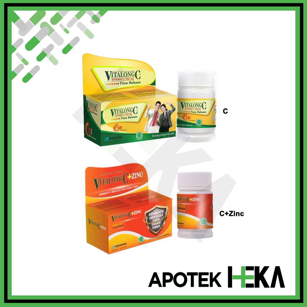 Vitalong C / Vitalong C+Zinc Botol isi 30 Kapsul - Vitamin C (SEMARANG)