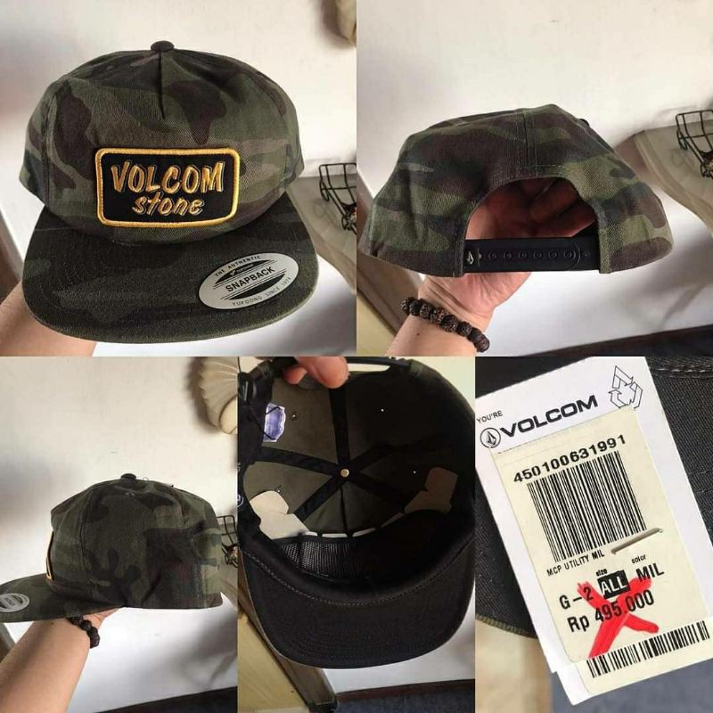Topi Volcom Utility MIL Snapback Original
