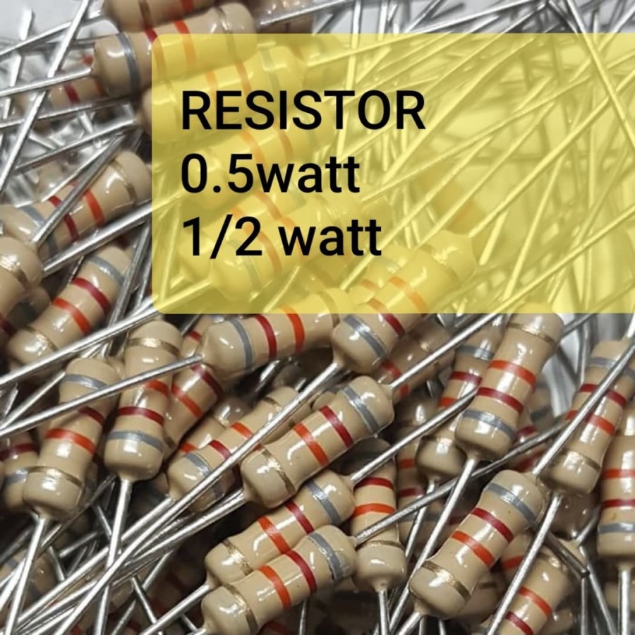 RESISTOR 1/2 Watt 0.5Watt 1K 1K2 1K5 1K8 1 1R2 1R5 1R8 100K 100 12K 12 120K 120 15K 15 150K OHM