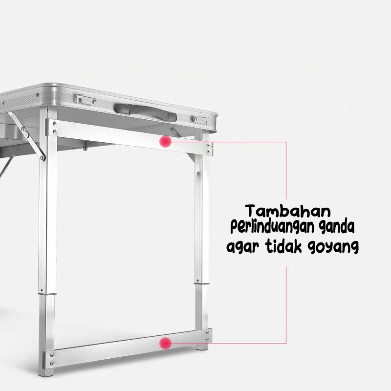 COD Meja Lipat Koper 2 Kursi Serbaguna KOKOH KUAT utk Camping Piknik DLL Indoor Outdoor Meja Makan Meja Kantor Meja Dapur Meja Lipat Portable Meja Import High Quality Meja Piknik Meja Camping Meja Belajar Blajar Meja Serbaguna Multifungs