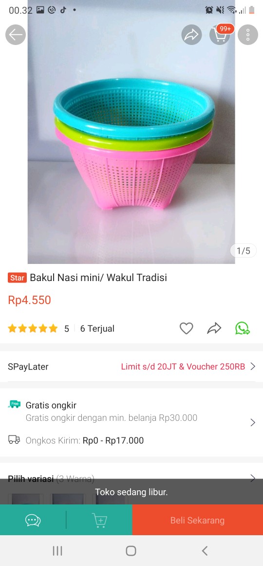 Bakul Nasi Mini/ Wakul Tradisi