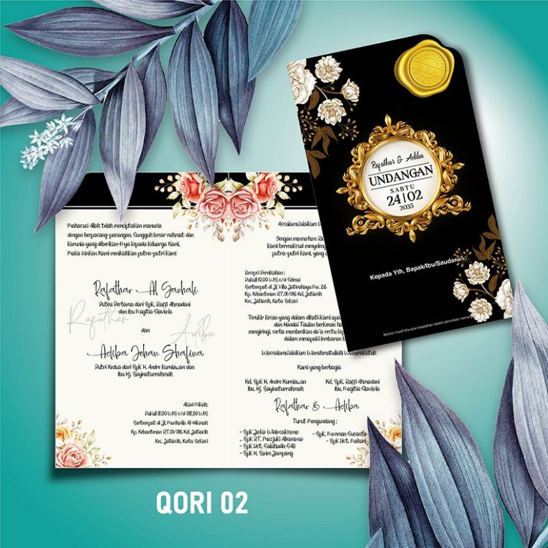 BLANGKO UNDANGAN QORI 02 (FOIL EMAS)