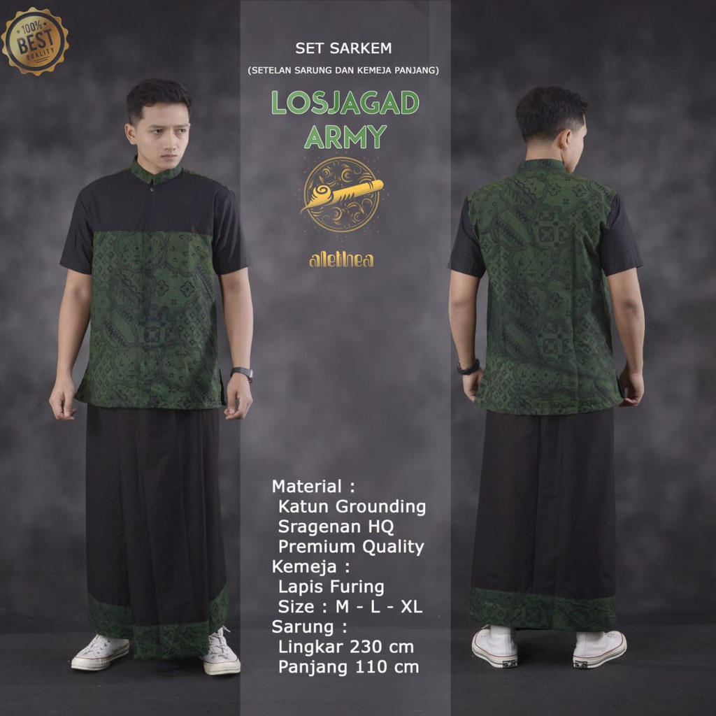 LOSJAGAD ARMY Sarung Batik Pria Alethea