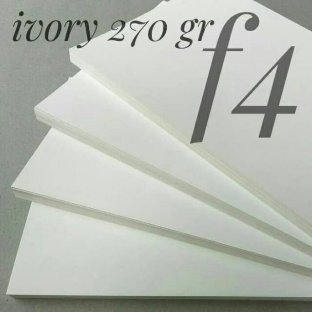 

( 50 Lembar ) Kertas Ivory 270 Gsm Uk F4 / Folio / 21.5 cm X 33 cm