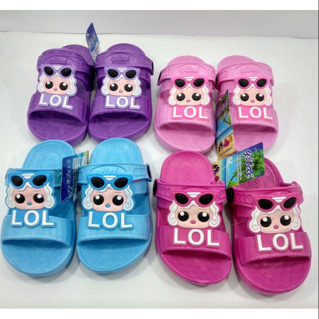 SANDAL KARET LOL ANAK PEREMPUAN