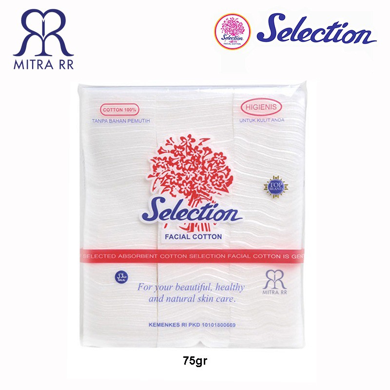 Kapas Selection Facial Cotton 35/50/75 gr | Round Cotton Oval  80pc | Cotton Bud 100/180 pcs