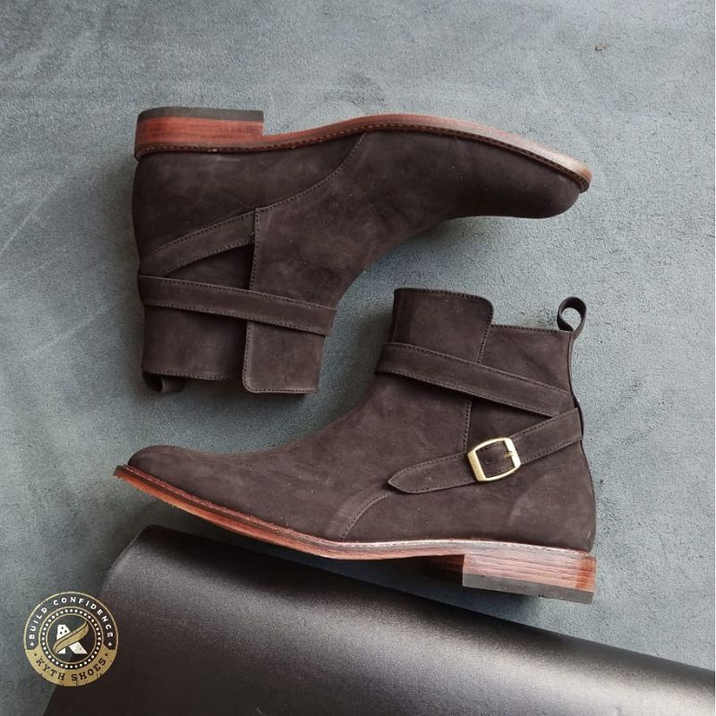 BOOTS CUSTOM BELT BROWN NBK | SEPATU KULIT PRIA