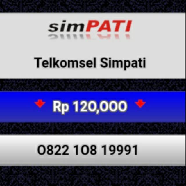 NOMOR CANTIK SIMPATI 0822 108 19991