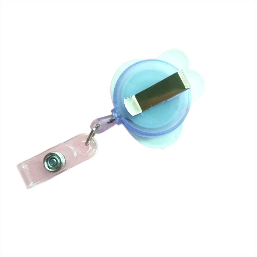 [Elegan] Retractable Badge Reel Kantor Lucu Kartu Dada Kartu Kerja Klip Beruang Bunny Name Card Holder