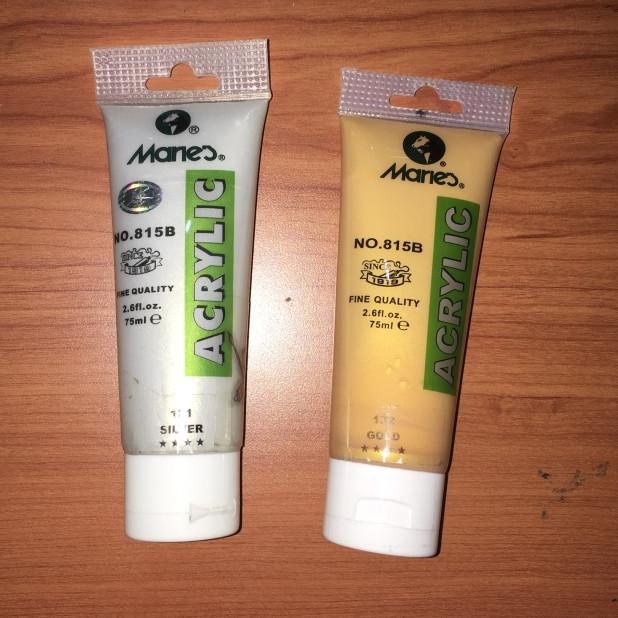 

➹ Maries Acrylic Paint GOLD SILVER 75ml / Cat Akrilik Maries 75ml - GOLD ✮