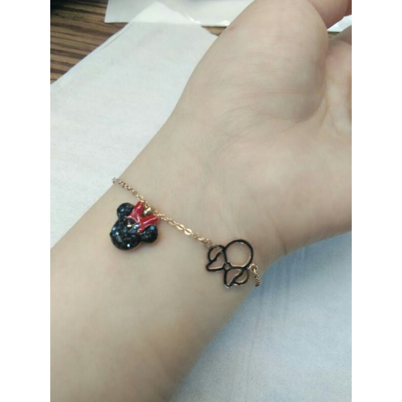 GELANG TITANIUM MICKEY / GELANG WANITA ASLI TITANIUM / GELANG RANTAI MICKEY / GELANG ORI TITANIUM