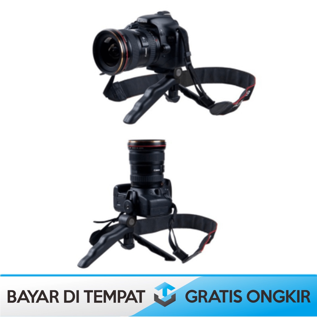 MINI TRIPOD 2 IN 1 FOR HANDPOHNE DAN KAMERA CANON DSLR LIPAT PORTABLE