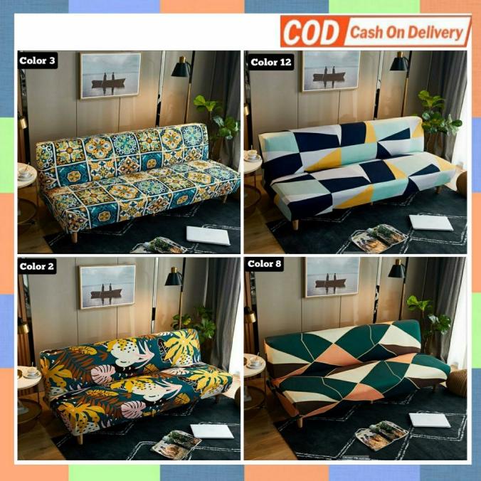 Original Sarung Sofa Bed Motif Elastis Cover Sofa Bed Inoac Sofa Bed