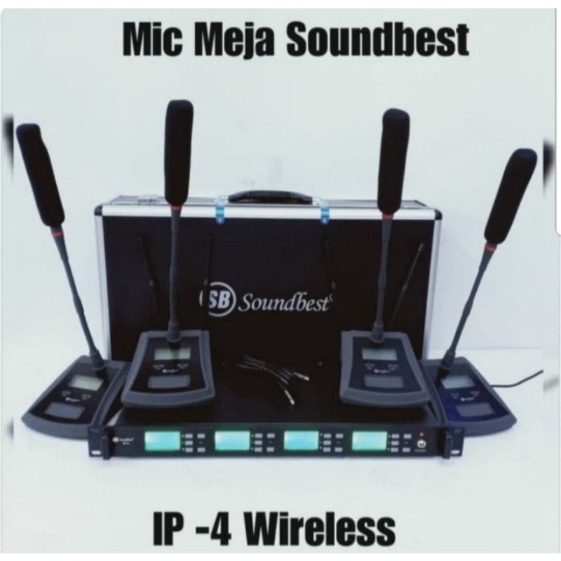 mic wirelles meja mic podium soundbest ip 4 / 4microphone conference original