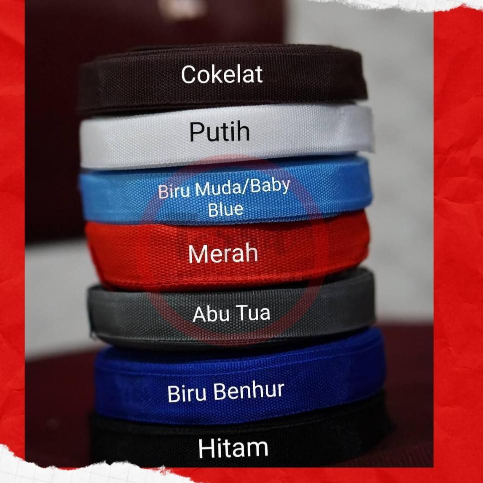

9Y Tali Webbing Bisban Pelipit Warna Variasi Ukuran 2cm Jakarta Murah 9Y PLN