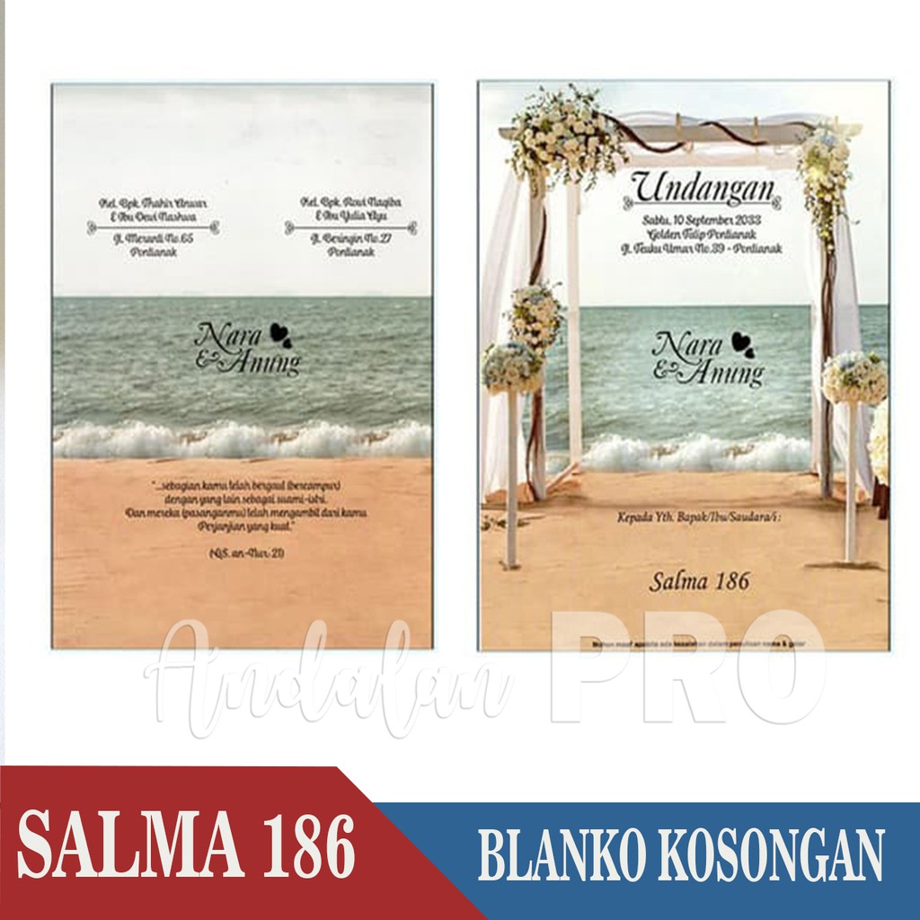 SALMA 186, Blanko Kosong - Blanko  Undangan Kosongan Harga Distributor
