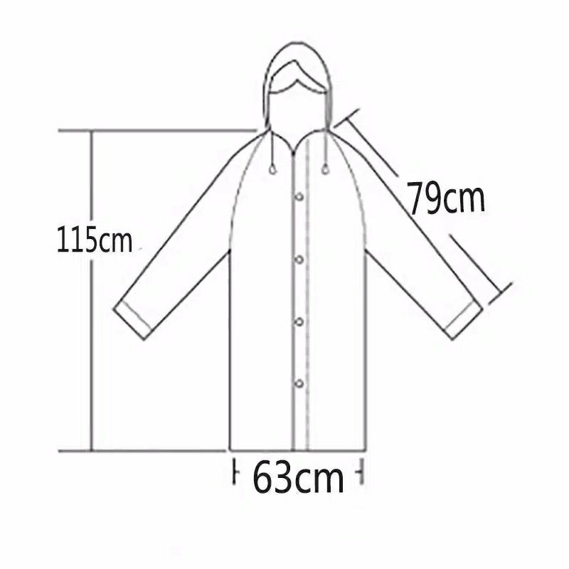 Mall Jas Hujan Plastik Portable Filament Thick Section Raincoat with Button 25