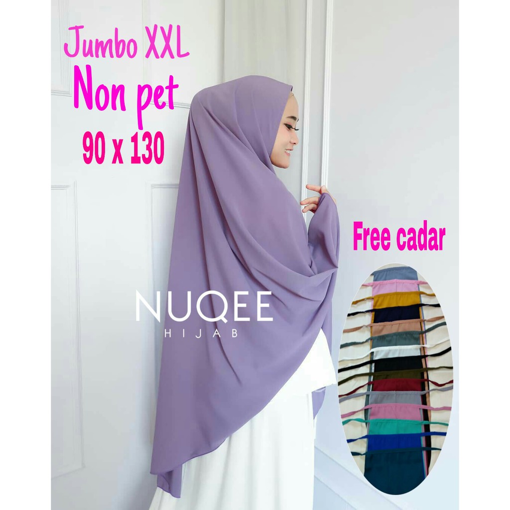 HIJAB / JILBAB KHIMAR JUMBO NON PET SYARI / JILBAB INSTAN