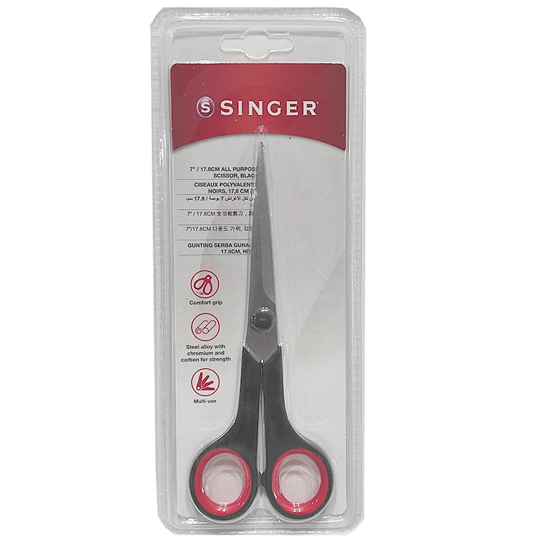 SINGER 7&quot; Gunting Potong Bahan Kain Merk SINGER 7&quot; All Purpose Scissors