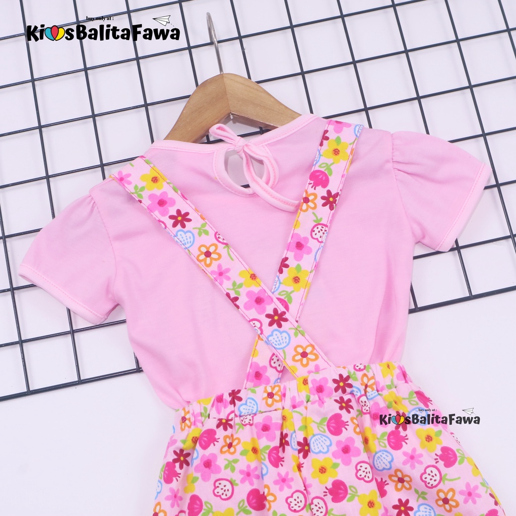 (IMPORT) Setelan Alice uk 1-2 Tahun / Baju Anak PerempuanJumpsuit Bayi Set Kaos Kodok Murah Romper