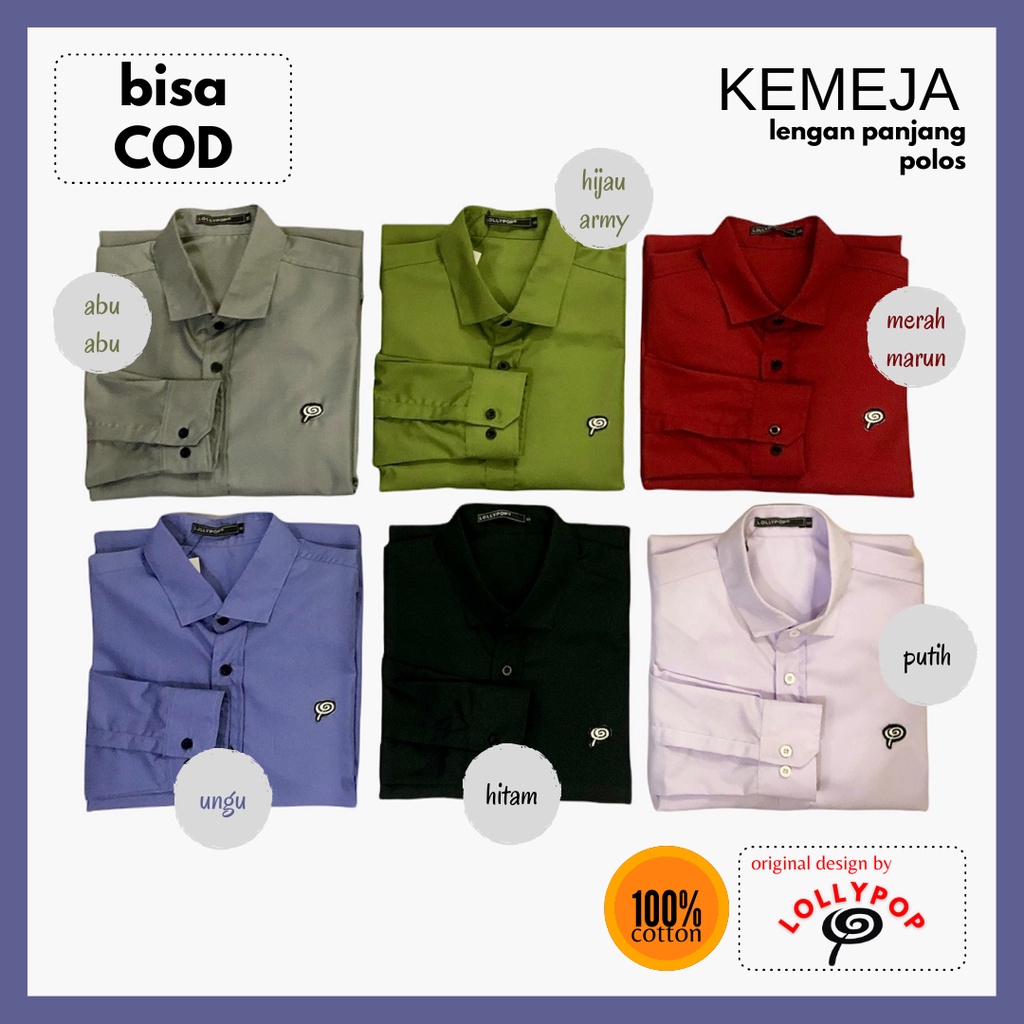 Baju Pakaian Atasan Kemeja Kameja Kmeja Hem Polos Pria Cowok Laki Laki Cowo Wanita Cewek Perempuan C