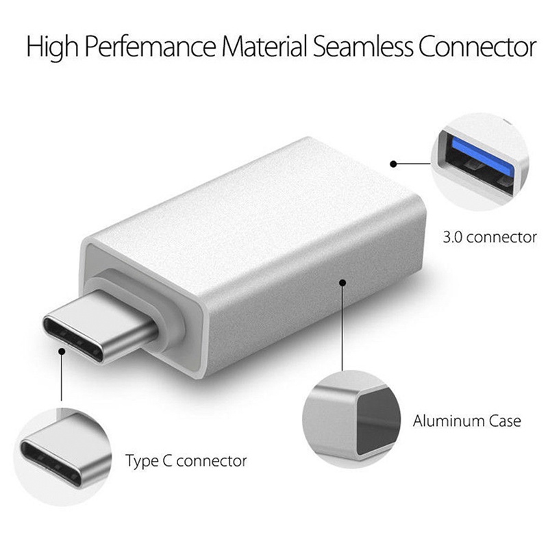 &lt; E2id &amp; &gt; Adapter Konverter OTG USB Tipe-C Ke USB 3.0 Female 3.1 Untuk Mac Nexus 5X 6P