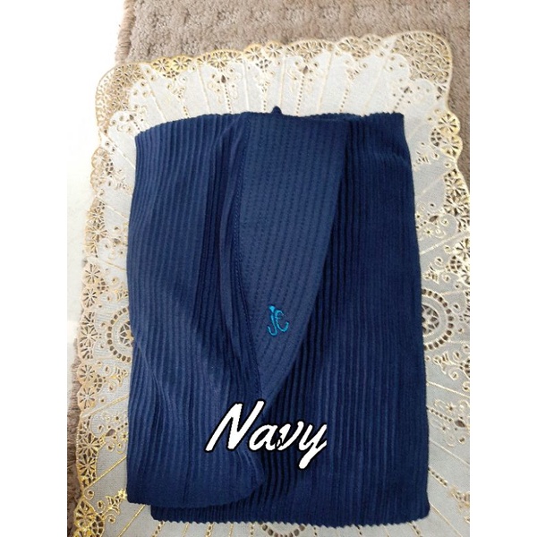 BERGO PLISKET KERUT/JILBAB INSTAN(PK).-Navy