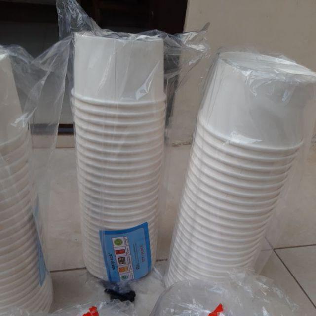 Paperbowl Tebal 360ml / Mangkok Kertas 360ml / Mangkok Tahan Microwave Kertas