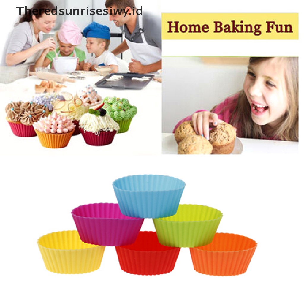 # Alat Rumah Tangga # 6pcs Cetakan Cupcake Bahan Silikon