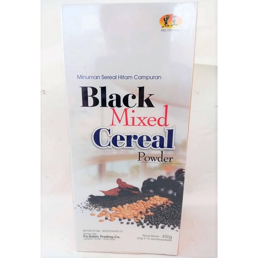 

HEI HWANG BLACK MIXED CEREAL POWDER 450 GR / MINUMAN SEREAL HITAM CAMPURAN