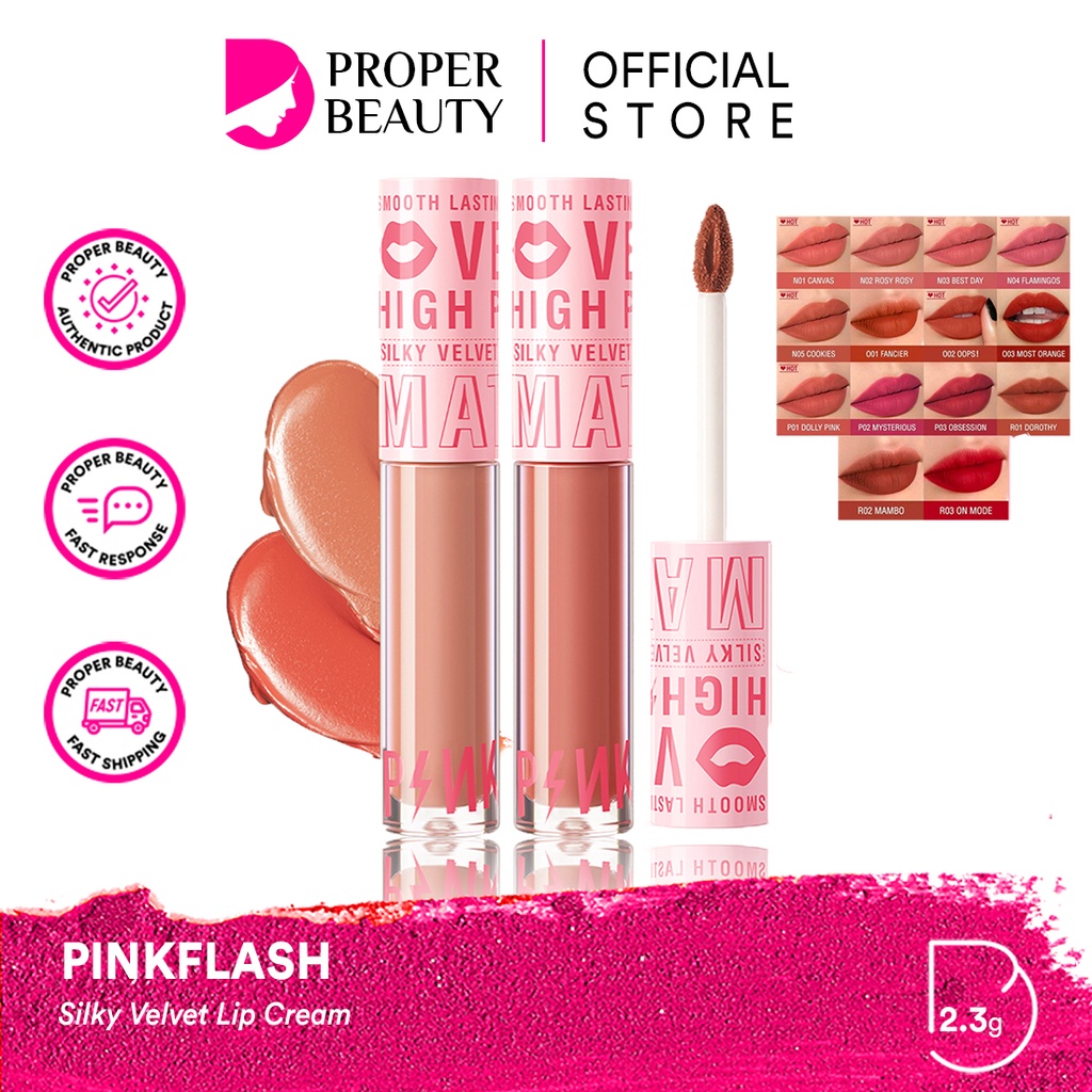 PINKFLASH Silky Velvet Lip Cream China / Lasting Matte Lipcream Glossy Lipgloss Lipstick Cheek Duo Tint Watery Glam Eyeliner Brush Mascara Eyebrow Pencil Blush On Contour Foundation Concealer Loose Pressed Powder Highlighter Blender Palette Puff Indonesia