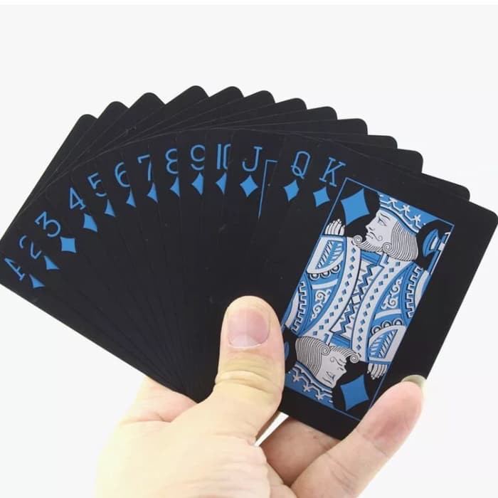 Kartu Animal Kaiser - Kartu Remi - Kartu Aikatsu Playing Card Plastic Waterproof Black Blue  - Kartu