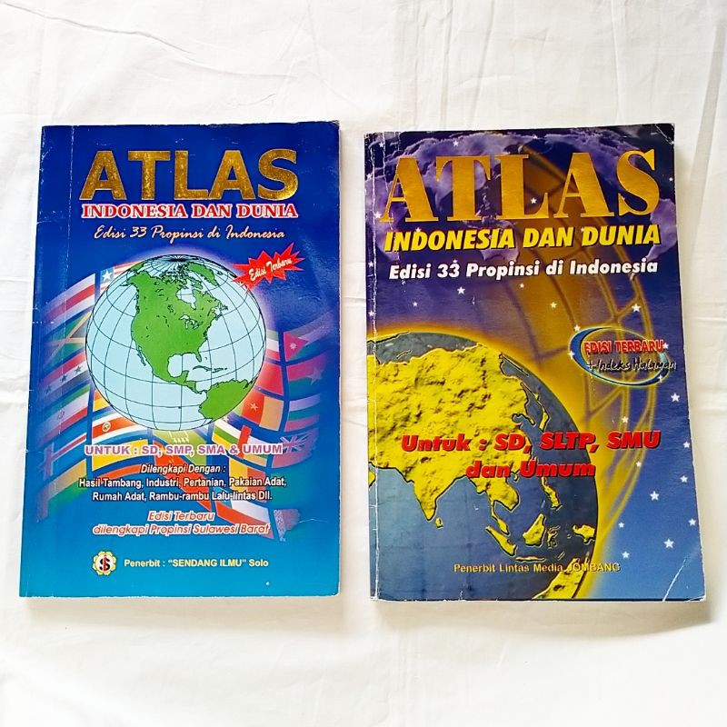 PRELOVED Buku Atlas Indonesia dan Dunia MURAH