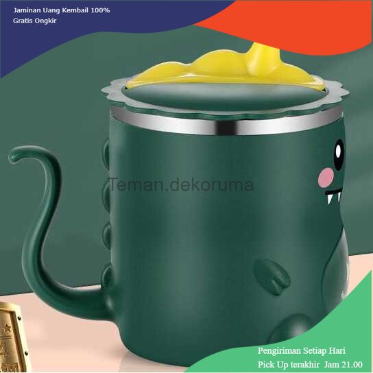 TD - GLS KunTa Gelas Anak Lucu Double Layer Stainless Insulation 320ML Y001