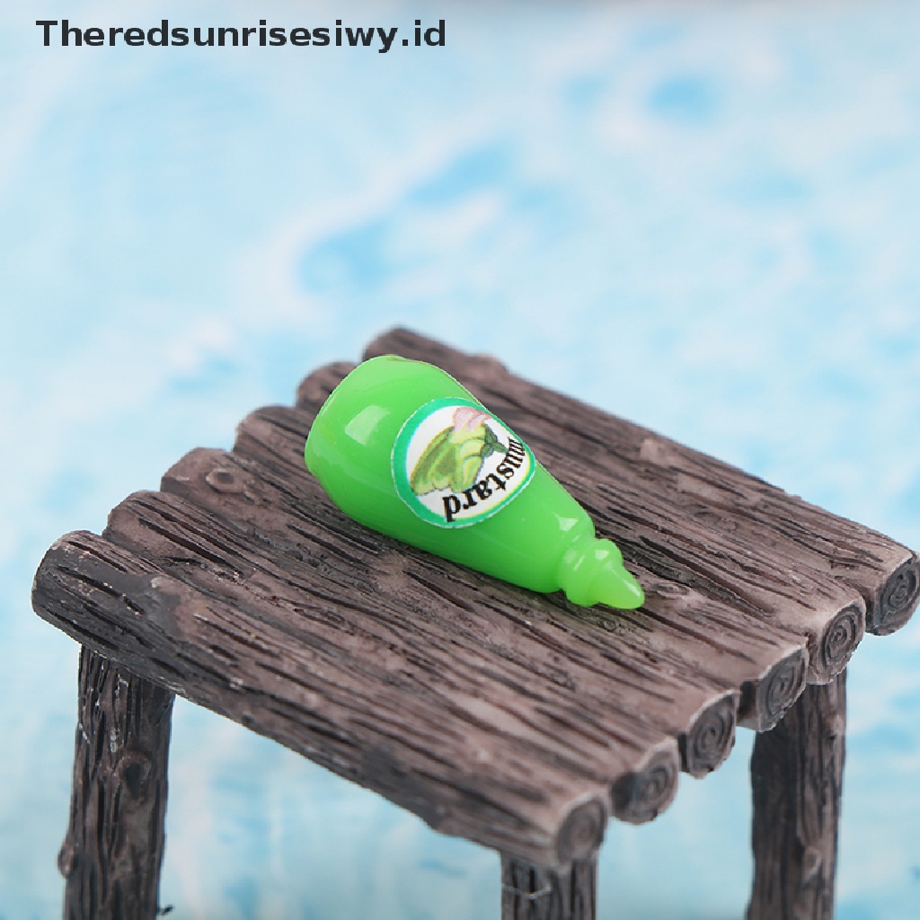 # Alat Rumah Tangga # 3pcs / Set Miniatur Botol Bumbu / Mustard / Kecap / Buah Untuk Aksesoris Dapur Rumah Boneka