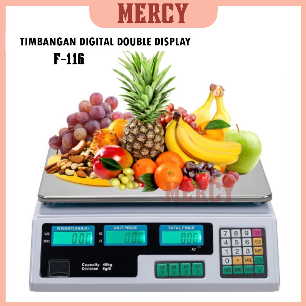 Timbangan Digital Buah dan Sayur Max. 40kg Type F-116 / Timbangan 40 KG Daging/Buah/Sayur