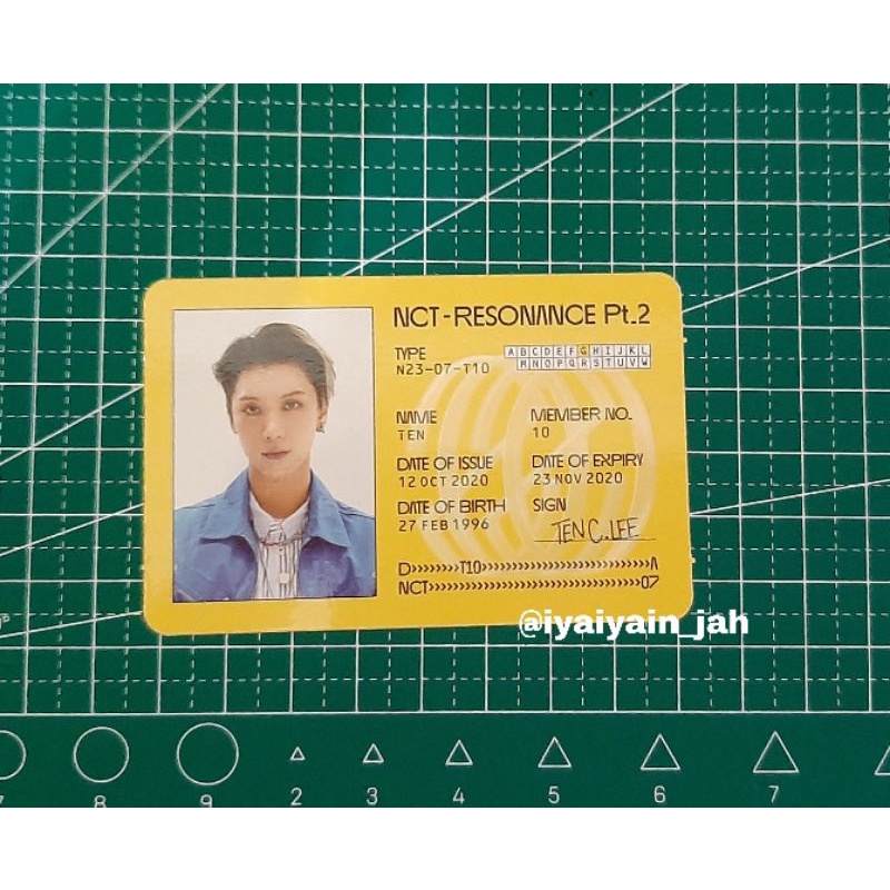 Id card Ten CC johnny