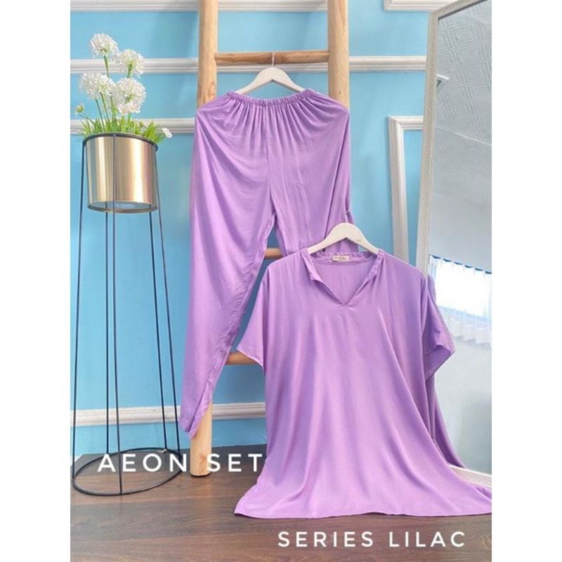 AEON ONE SET POLOS RAYON LENGAN PENDEK BUSUI ALL SIZE-8