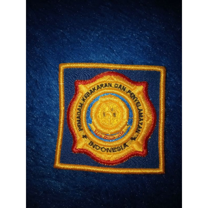 bordir timbul pin damkar kotak PDL