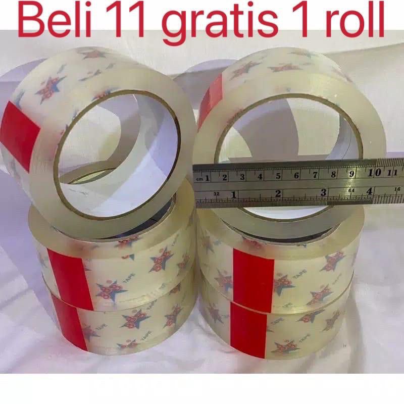 

lakban super bening or coklat tape888 43x100 y free packing buble