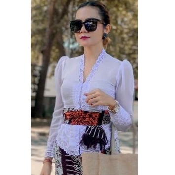 kain kebaya bordir/ kain kebaya bordir putih /kebaya bali