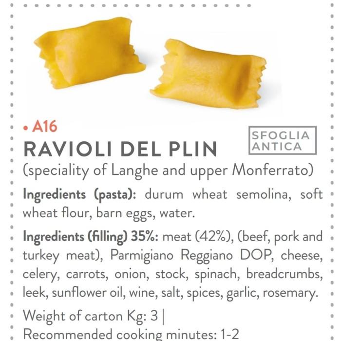 

Pasta | Ravioli Del Plin- Ravioli Parmigiano & Beef