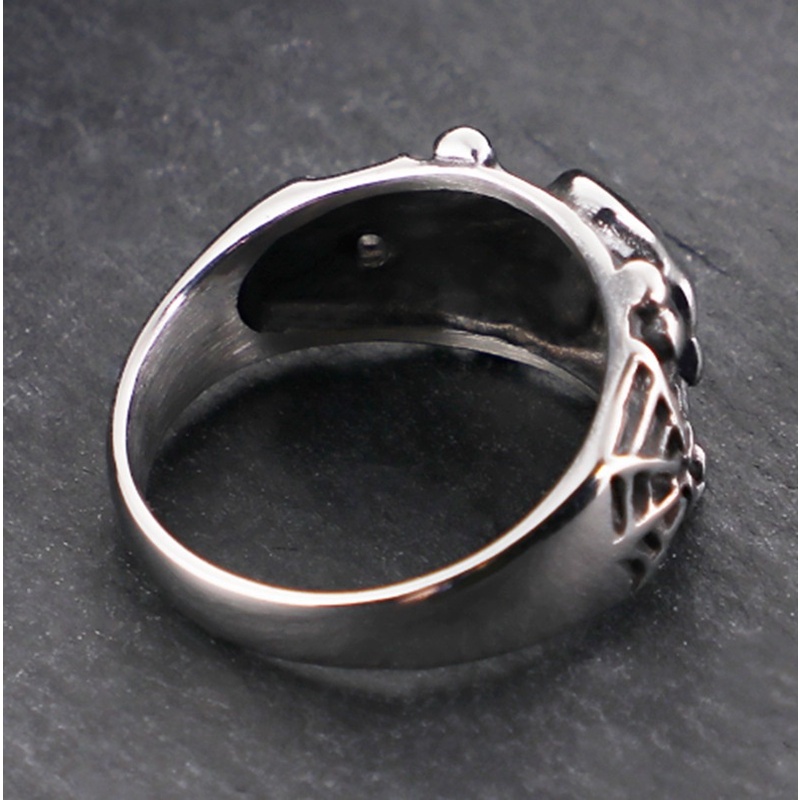 Gothic Steel Skull Rings Man Punk Rock Skeleton Men Ring Male Punk Rock Party Jewelry Accessories