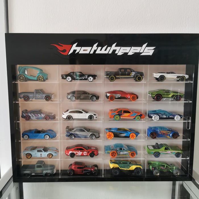 Hot Wheels Rak display Acrilic isi 24 Hotwheels akrilik Slim fit