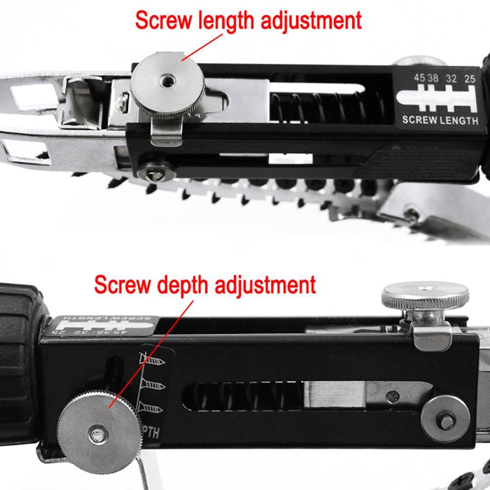 Populer Rantai Paku Tembak Kualitas Tinggi Woodworking Alat Cordless Power Adapter Screw Gun