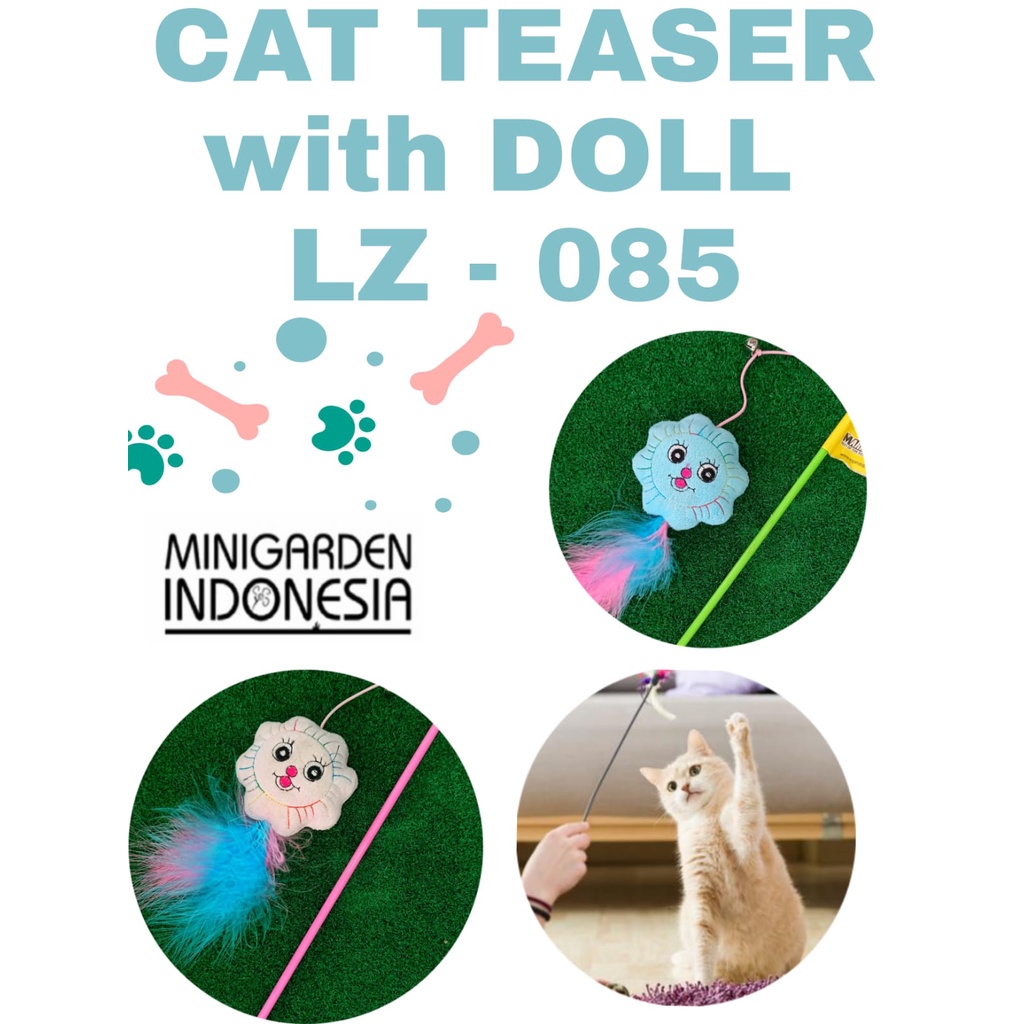 TONGKAT KUCING LZ085 cat teaser mainan interaktif kucing stik bulu kucing boneka