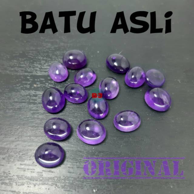 Natural Asli Kecubung Amethyst Size kecil Oval