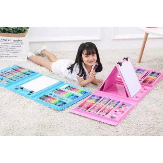

Flash Sale!! KODE-288 Super Mega Art Set 208pcs/alat gambar/alat lukis anak (Free Bubble Wrap & kard