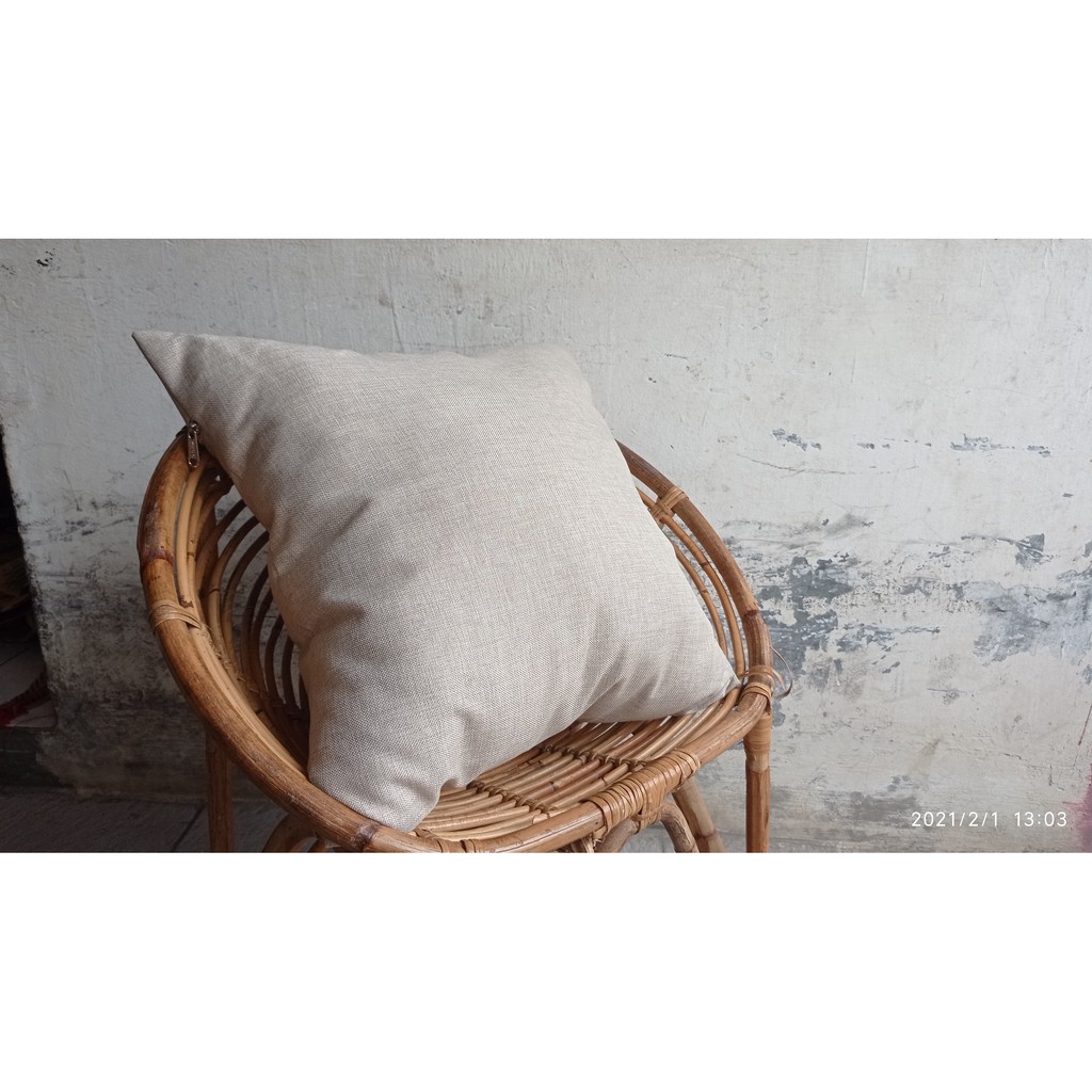 Cover Bantal Kanvas Makura (Tanpa isi) Cushion Sofa &amp; Mobil size 30 40 45 50 60 cm